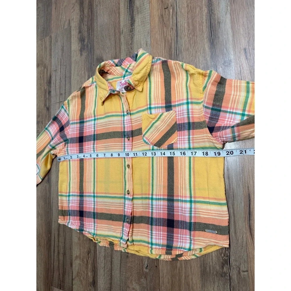 Girls Justice Plaid Shirt 12/14 + Cozie XS Ho Ho Ho Sweatshirt Lot